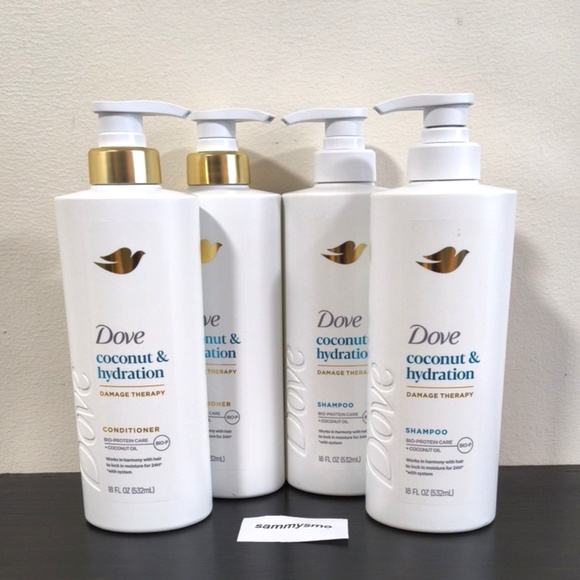 Dove Shampoo Coconut & Hydration shampoo & conditioner set 18oz x2 - Picture 1 of 3